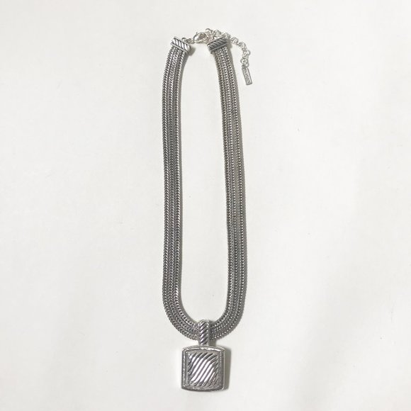 Napier Jewelry Vintage Napier Silver Tone Triple Chain Link Strand